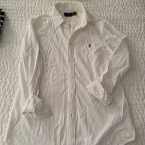Ralph Lauren Cream Knit Oxford Shirt